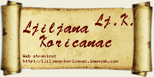 Ljiljana Korićanac vizit kartica